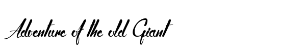 Adventure of the old Giant font preview